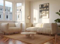 Pillow 1.5 Seater Sofa - Navy Cotton - thumbnail 9