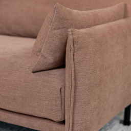 Rest 3 Seater LH Chaise Sofa - Rust Velvet - thumbnail 5