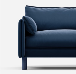 Cozy 5 Seater RH Chaise Sofa - Midnight Blue Velvet - thumbnail 6
