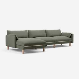 Cozy 5 Seater LH Chaise Sofa - Meadow Cotton