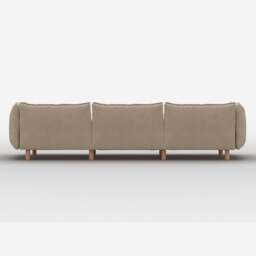 Pillow 5 Seater Sofa - Cream Textured Weave - thumbnail 4