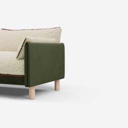 Cozy 3 Seater Sofa - Dark Green Velvet - thumbnail 3