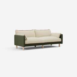 Cozy 3 Seater Sofa - Dark Green Velvet - thumbnail 4