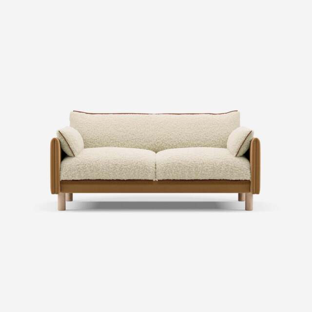 Cozy 2 Seater Sofa - Ochre Cotton - image 1