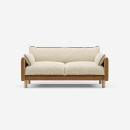 Cozy 2 Seater Sofa - Ochre Cotton - thumbnail 1