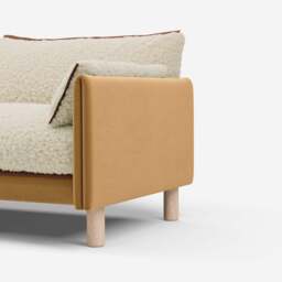 Cozy 2 Seater Sofa - Ochre Cotton - thumbnail 2