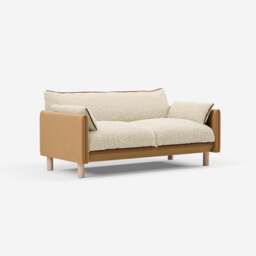 Cozy 2 Seater Sofa - Ochre Cotton - thumbnail 3