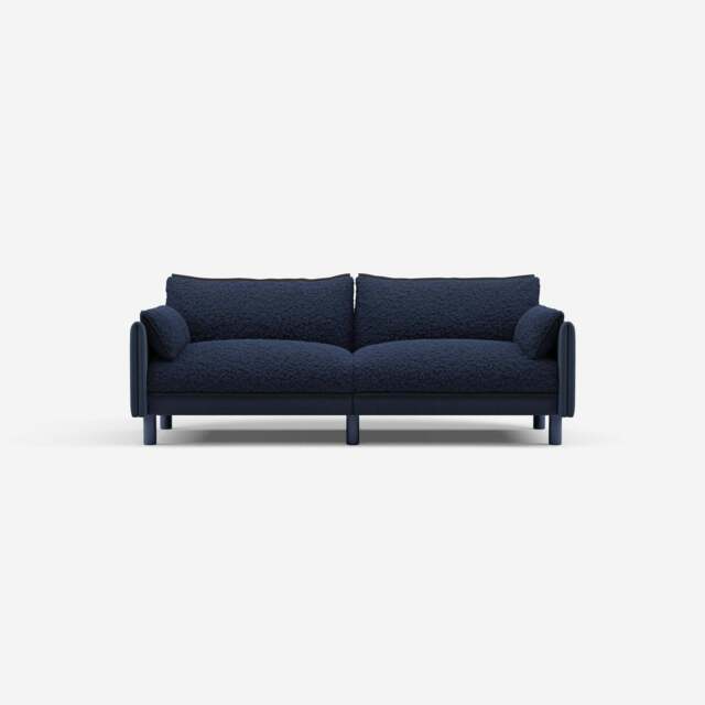 Cozy 3 Seater Sofa - Navy Cotton - image 1