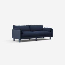 Cozy 3 Seater Sofa - Navy Cotton - thumbnail 3