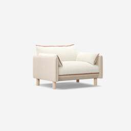 Cozy 1.5 Seater Sofa - Cream Textured Weave - thumbnail 3