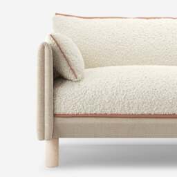 Cozy 1.5 Seater Sofa - Cream Textured Weave - thumbnail 5