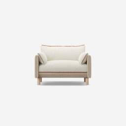 Cozy 1.5 Seater Sofa - Cream Textured Weave - thumbnail 1