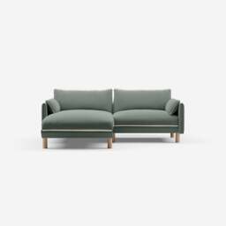 Cozy 3 Seater LH Chaise Sofa - Sage Cotton - thumbnail 3