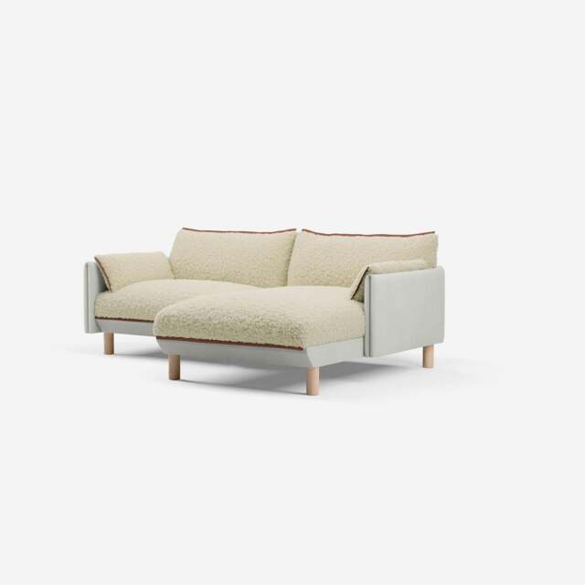 Cozy 3 Seater RH Chaise Sofa - Natural Cotton - image 1