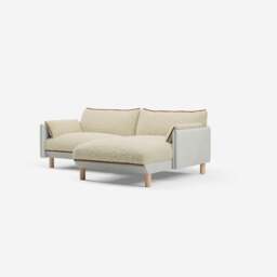 Cozy 3 Seater RH Chaise Sofa - Natural Cotton