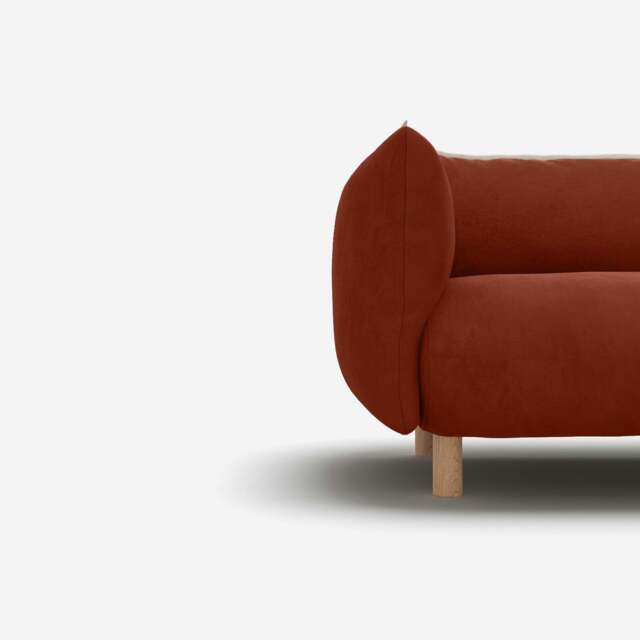 Pillow Rust Velvet Jacket - Natural Trim