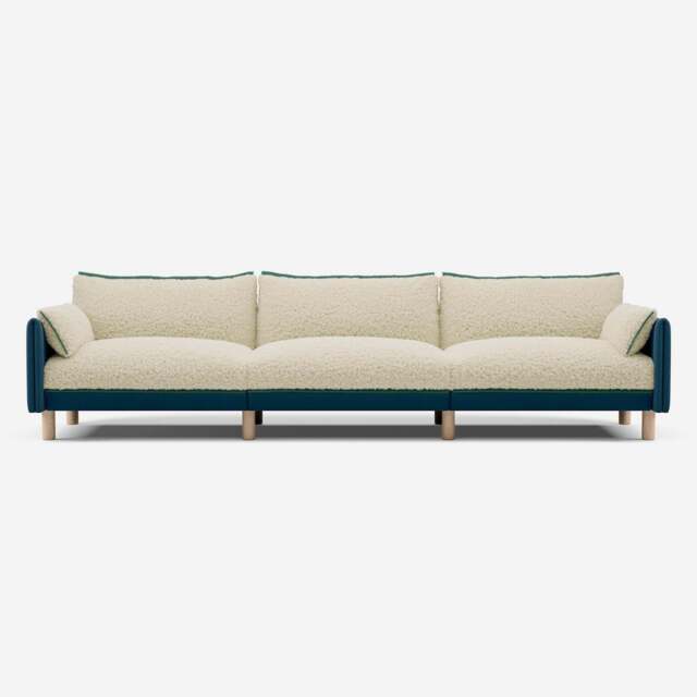 Cozy 5 Seater Sofa - Teal Velvet - image 1