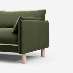 Cozy 1.5 Seater Sofa - Dark Green Velvet - thumbnail 3