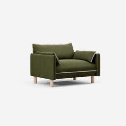 Cozy 1.5 Seater Sofa - Dark Green Velvet - thumbnail 4