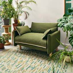 Cozy 1.5 Seater Sofa - Dark Green Velvet - thumbnail 2