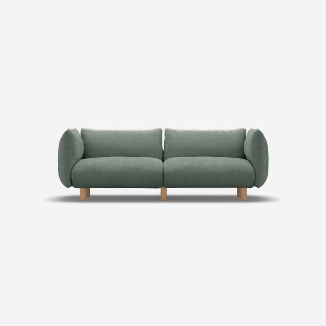 Pillow 3 Seater Sofa - Sage Cotton - image 1