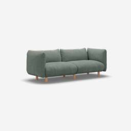 Pillow 3 Seater Sofa - Sage Cotton - thumbnail 3
