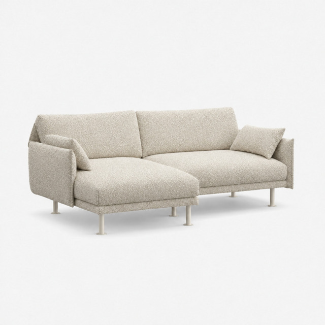 Rest 3 Seater LH Chaise Sofa - Ecru Boucle - image 1
