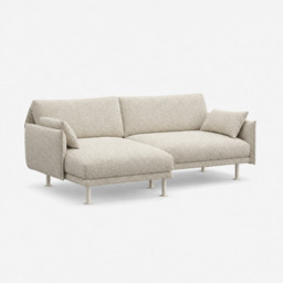 Rest 3 Seater LH Chaise Sofa - Ecru Boucle