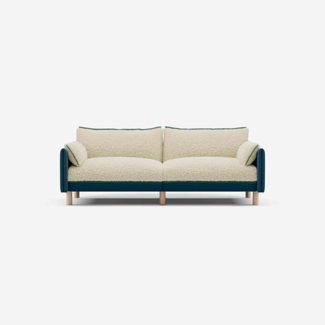 Cozy 3 Seater Sofa - Teal Velvet - image 1
