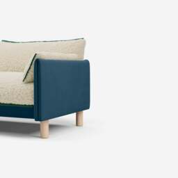 Cozy 3 Seater Sofa - Teal Velvet - thumbnail 2