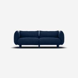 Pillow 3 Seater Sofa - Midnight Blue Velvet - thumbnail 1