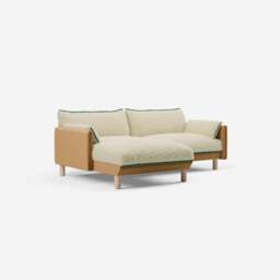 Cozy 3 Seater LH Chaise Sofa - Ochre Cotton