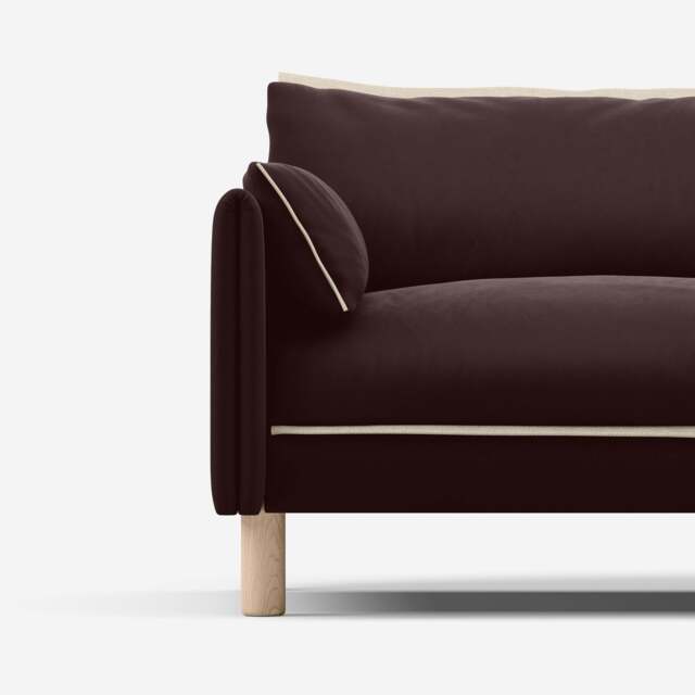 Dark Brown Velvet Jacket - Natural Trim