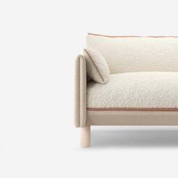 Cozy 5 Seater RH Chaise Sofa - Cream Textured Weave - thumbnail 5