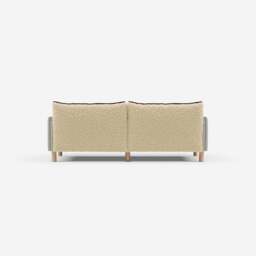 Cozy 3 Seater RH Chaise Sofa - Ochre Cotton - thumbnail 4
