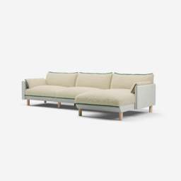 Cozy 5 Seater RH Chaise Sofa - Natural Cotton