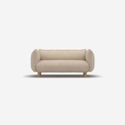 Pillow 2 Seater Sofa - Cream Textured Weave - thumbnail 1