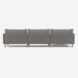 Cozy 5 Seater RH Chaise Sofa - Salt & Pepper Textured Weave - thumbnail 4
