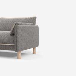 Cozy 5 Seater RH Chaise Sofa - Salt & Pepper Textured Weave - thumbnail 2