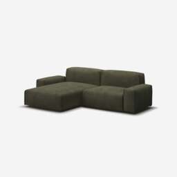 Float 3 Seater LH Chaise Sofa - Green Boucle II - thumbnail 1