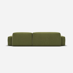 Float 4 Seater RH Chaise Sofa - Dark Green Velvet - thumbnail 5