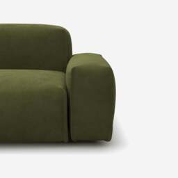 Float 4 Seater RH Chaise Sofa - Dark Green Velvet - thumbnail 3