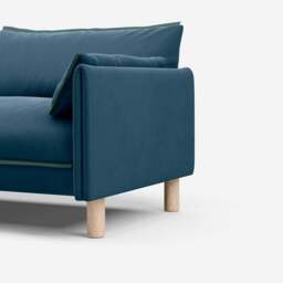 Cozy 2 Seater Sofa - Teal Velvet - thumbnail 2
