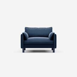 Cozy 1.5 Seater Sofa - Midnight Blue Velvet - thumbnail 1