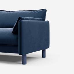 Cozy 1.5 Seater Sofa - Midnight Blue Velvet - thumbnail 3