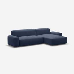 Float 4 Seater RH Chaise Sofa - Navy Cotton - thumbnail 1