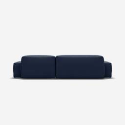 Float 4 Seater RH Chaise Sofa - Navy Cotton - thumbnail 4