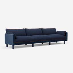 Cozy 5 Seater Sofa - Midnight Blue Velvet - thumbnail 3