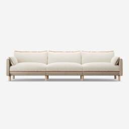 Cozy 5 Seater Sofa - Cream Textured Weave - thumbnail 1