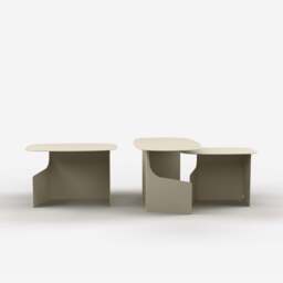 Cutout Nesting Tables - Eggshell White - thumbnail 5